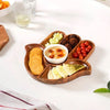 "Hand Shapped Acacia Wood  Serving platter with Dip Bowl- Perfect for Entertaining"