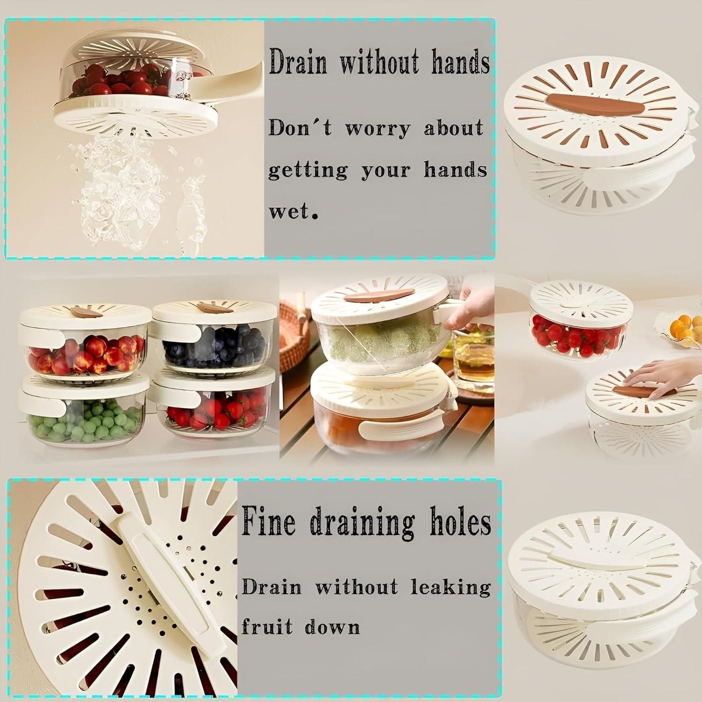 Fruit and Vegetable Washing Bowl