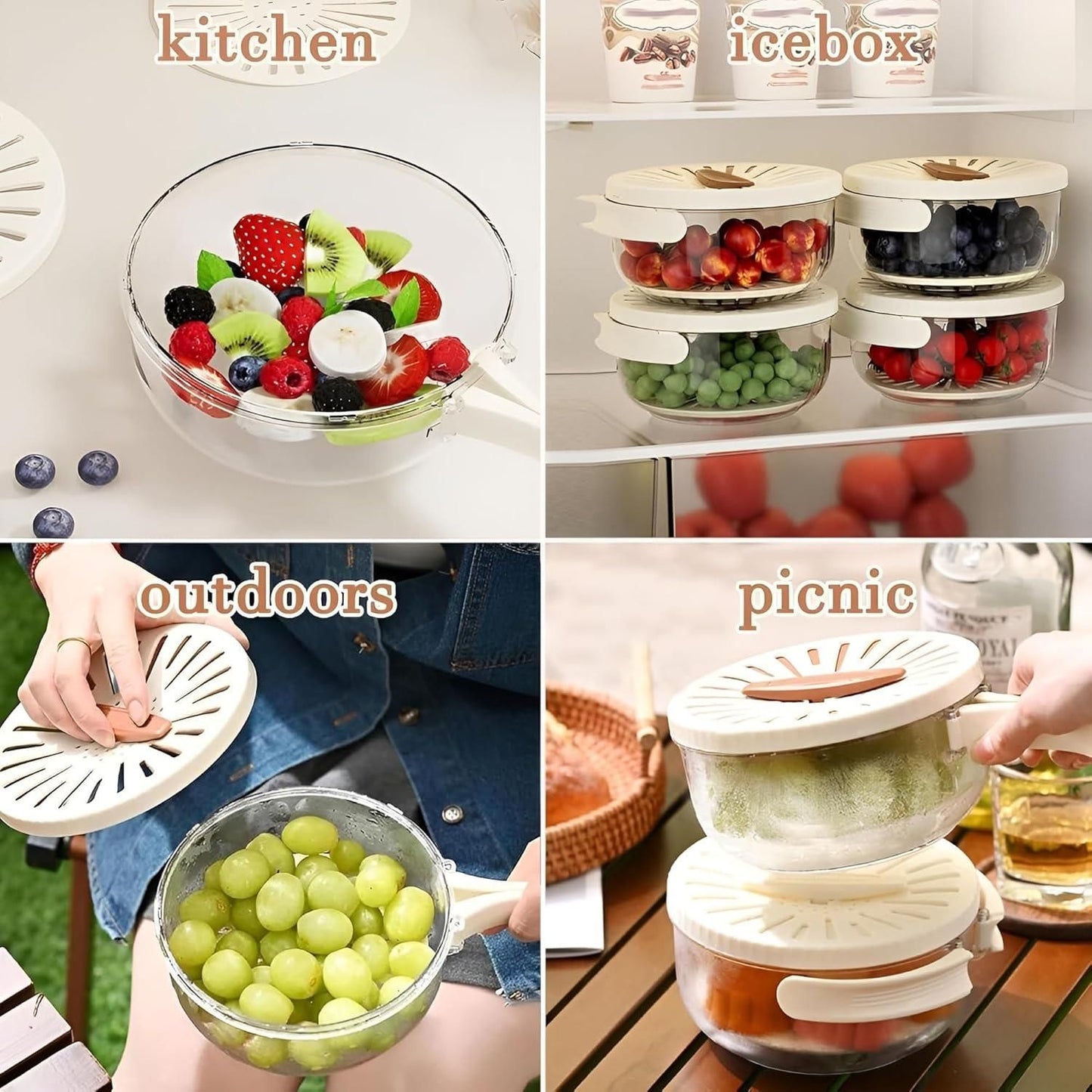 Fruit and Vegetable Washing Bowl