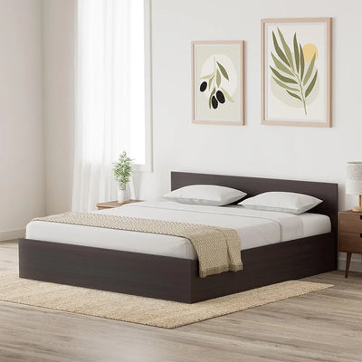 Amazon Brand - Solimo Medusa Engineered Wood King Bed with Box Storage 
