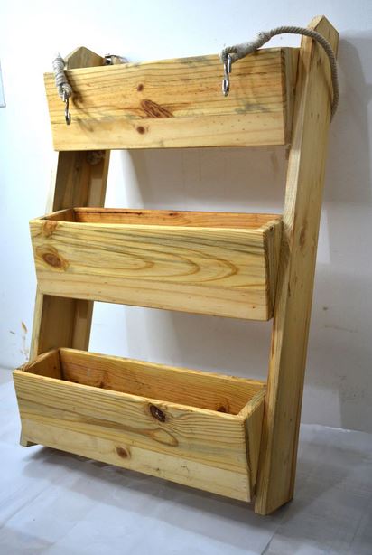 3-Tier Wooden Plant Stand - Perfect for Your Balcony Garden!