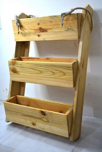 3-Tier Wooden Plant Stand - Perfect for Your Balcony Garden!