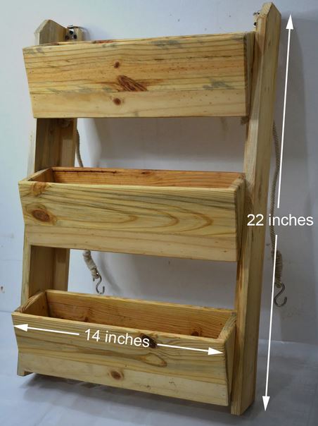 3-Tier Wooden Plant Stand - Perfect for Your Balcony Garden!