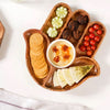 "Hand Shapped Acacia Wood  Serving platter with Dip Bowl- Perfect for Entertaining"