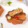 "Flower Shaped Acacia Wood Serving Platter"