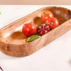 "Natural Acacia Wood Oval- Shaped Serving Platter"