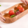"Natural Acacia Wood Oval- Shaped Serving Platter"