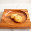 Handcrafted 7" Square Wooden Plater-Rustic Serving dish