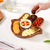 "Hand Shapped Acacia Wood  Serving platter with Dip Bowl- Perfect for Entertaining"