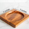 Handcrafted 7" Square Wooden Plater-Rustic Serving dish