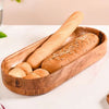 "Natural Acacia Wood Oval- Shaped Serving Platter"