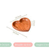 "Acacia Wood Heart Dessert Plate"