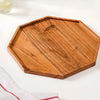 "Rustic Octagon Wooden Snack Platter-Perfect for Entertaining"