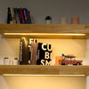 Floating Thick Wall Shellf with lights, Wooden Shelf with Led Light Strip, Floating Shelf with 12V DC LED lights, Gift for Housewarming