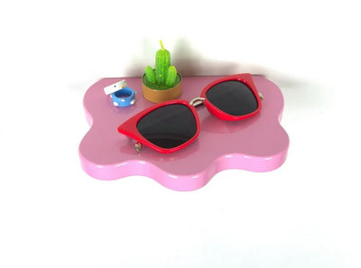 pastel Pink Wavy Wall Shelf,A Unique & Stylish Way to Display Your Fevorite Trinkets