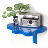 "Blue Wavy Floating Shelf- Quirky Wall Decor for Modern Homes" ( 7" D X 12" L )