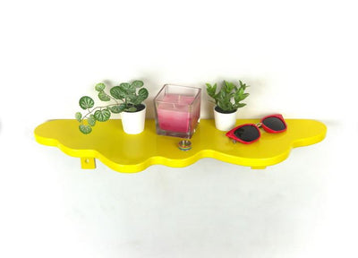 Sunny Yellow Wall Shelf -  Perfect For Plants and Decor,Wall Decor Home & Office