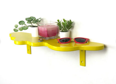 Sunny Yellow Wall Shelf -  Perfect For Plants and Decor,Wall Decor Home & Office