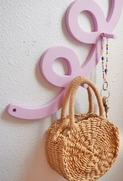 Purple Swirl Wall Hook- Stylish Hanging Solution for Entryway or Bedroom