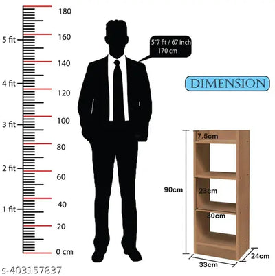 Wood 49 Engineered Wood Open Book Shelf, Multipurpose Home Decor Storage Rack Book Shelf